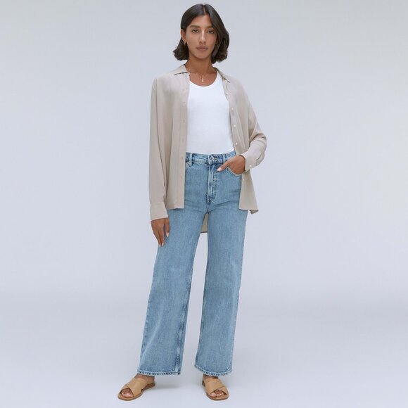 Everlane Women's Way-High® Sailor Jean in Salt Water, Size 28 - Picture 1 of 6